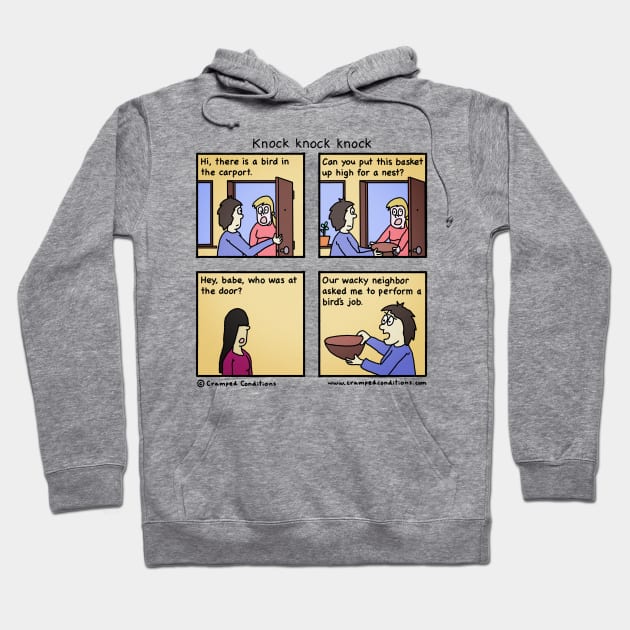 Knock knock knock Hoodie by crampedconditions